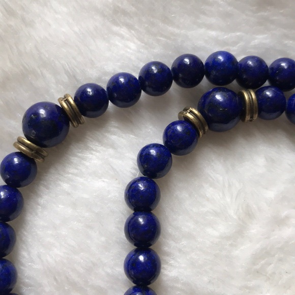 Lapis Hamsa mala necklace/bracelet 6 mm - Picture 6 of 7